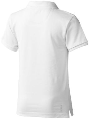 Детская рубашка поло с короткими рукавами Calgary, цвет белый  размер 104 - 38082011- Фото №5