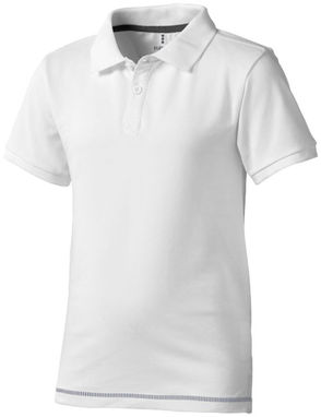 Дитяча сорочка поло з короткими рукавами Calgary, колір білий, темно-синій  розмір 104 - 38082031- Фото №1