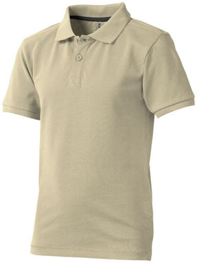 Детская рубашка поло с короткими рукавами Calgary, цвет хаки  размер 104 - 38082051- Фото №1