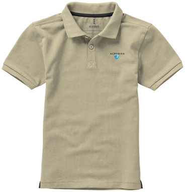 Детская рубашка поло с короткими рукавами Calgary, цвет хаки  размер 104 - 38082051- Фото №2