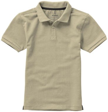 Детская рубашка поло с короткими рукавами Calgary, цвет хаки  размер 104 - 38082051- Фото №4