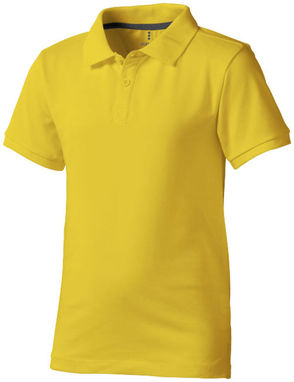 Дитяча сорочка поло з короткими рукавами Calgary, колір жовтий  розмір 104 - 38082101- Фото №1