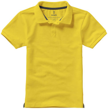 Дитяча сорочка поло з короткими рукавами Calgary, колір жовтий  розмір 104 - 38082101- Фото №4