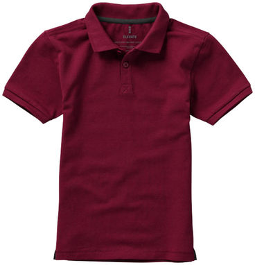 Дитяча сорочка поло з короткими рукавами Calgary, колір бургунді  розмір 116 - 38082242- Фото №4