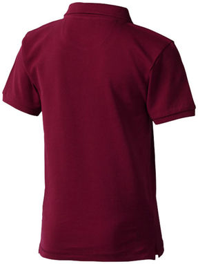 Дитяча сорочка поло з короткими рукавами Calgary, колір бургунді  розмір 128 - 38082243- Фото №5