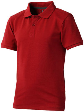 Детская рубашка поло с короткими рукавами Calgary, цвет красный  размер 104 - 38082251- Фото №1