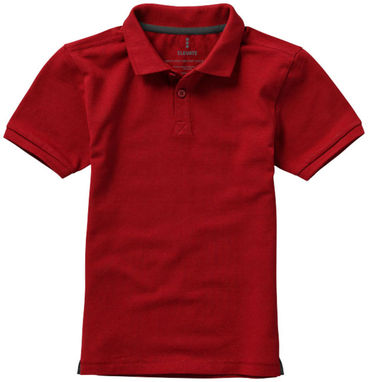Детская рубашка поло с короткими рукавами Calgary, цвет красный  размер 104 - 38082251- Фото №4