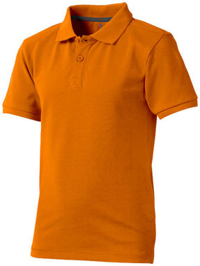 Дитяча сорочка поло з короткими рукавами Calgary, колір оранжевий  розмір 116 - 38082332- Фото №1