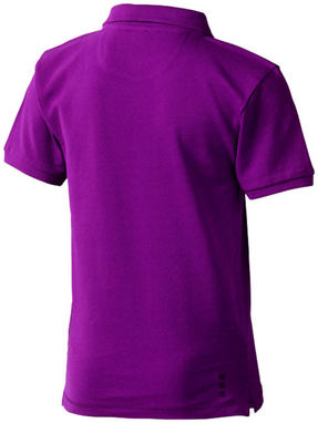 Детская рубашка поло с короткими рукавами Calgary, цвет сливовый  размер 104 - 38082381- Фото №5
