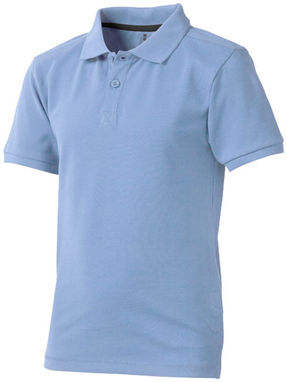 Детская рубашка поло с короткими рукавами Calgary, цвет светло-синий  размер 104 - 38082401- Фото №1