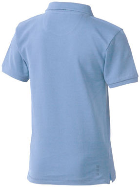Дитяча сорочка поло з короткими рукавами Calgary, колір світло-синій  розмір 104 - 38082401- Фото №5