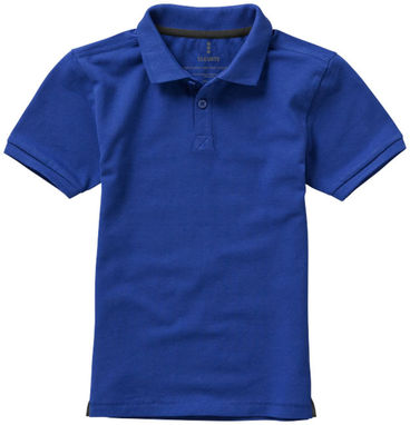 Дитяча сорочка поло з короткими рукавами Calgary, колір синій  розмір 104 - 38082441- Фото №4