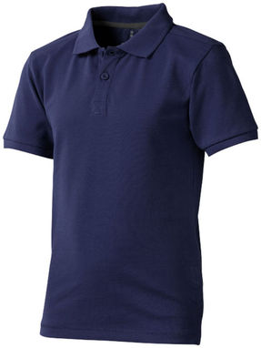 Дитяча сорочка поло з короткими рукавами Calgary, колір темно-синій  розмір 128 - 38082493- Фото №1