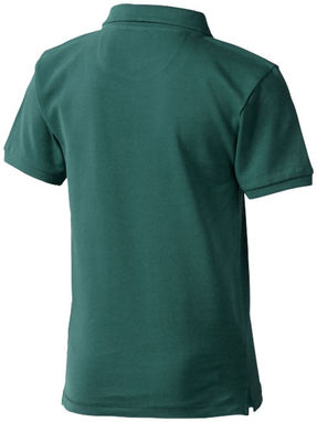 Дитяча сорочка поло з короткими рукавами Calgary, колір зелений лісовий  розмір 104 - 38082601- Фото №5