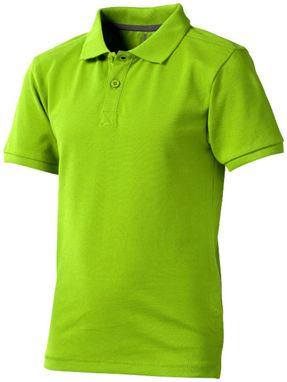 Дитяча сорочка поло з короткими рукавами Calgary, колір зелене яблуко  розмір 104 - 38082681- Фото №1