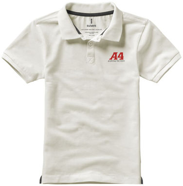 Дитяча сорочка поло з короткими рукавами Calgary, колір світло-сірий  розмір 104 - 38082901- Фото №2