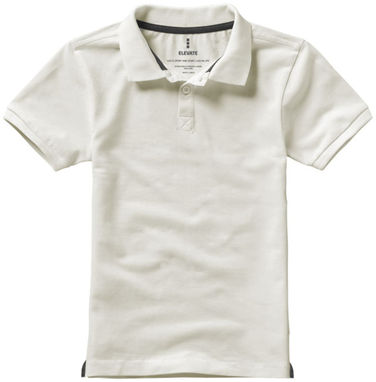Дитяча сорочка поло з короткими рукавами Calgary, колір світло-сірий  розмір 104 - 38082901- Фото №4
