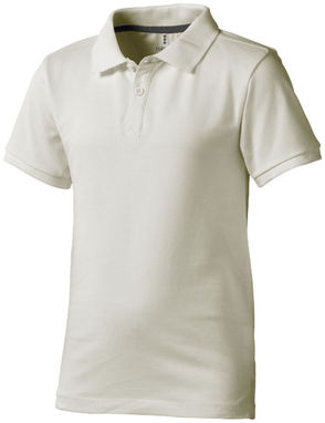 Детская рубашка поло с короткими рукавами Calgary, цвет светло-серый  размер 116 - 38082902- Фото №1