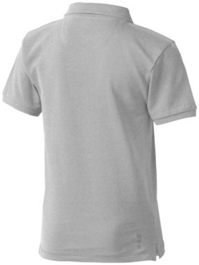Детская рубашка поло с короткими рукавами Calgary, цвет серый меланж  размер 104 - 38082961- Фото №5