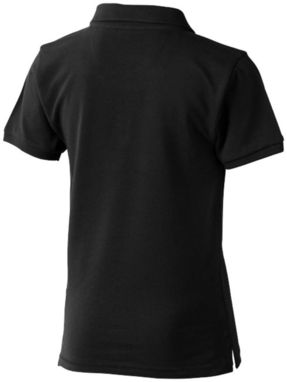 Дитяча сорочка поло з короткими рукавами Calgary, колір суцільний чорний  розмір 104 - 38082991- Фото №5