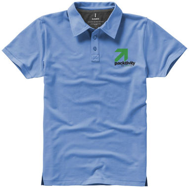 Рубашка поло с короткими рукавами Markham, цвет светло-синий  размер XS - 38084400- Фото №2