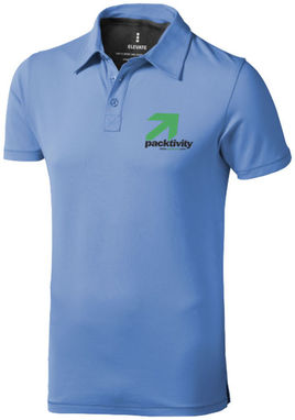 Рубашка поло с короткими рукавами Markham, цвет светло-синий  размер XS - 38084400- Фото №3