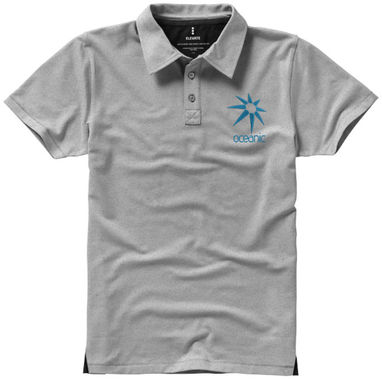 Рубашка поло с короткими рукавами Markham, цвет серый меланж  размер M - 38084962- Фото №3