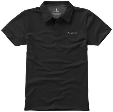 Рубашка поло с короткими рукавами Markham, цвет сплошной черный  размер XS - 38084990- Фото №3