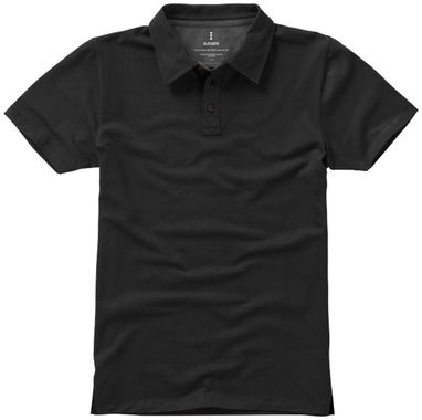 Сорочка поло з короткими рукавами Markham, колір суцільний чорний  розмір XS - 38084990- Фото №4