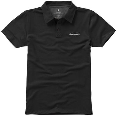 Сорочка поло з короткими рукавами Markham, колір суцільний чорний  розмір S - 38084991- Фото №2