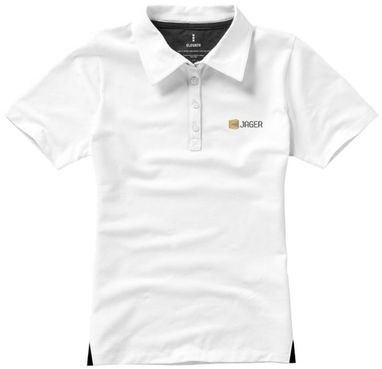 Женская рубашка поло с короткими рукавами Markham, цвет белый  размер XS - 38085010- Фото №3