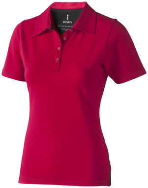 Женская рубашка поло с короткими рукавами Markham, цвет красный  размер XS - 38085250- Фото №1