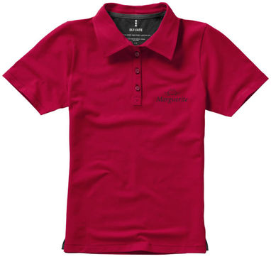 Женская рубашка поло с короткими рукавами Markham, цвет красный  размер XS - 38085250- Фото №2