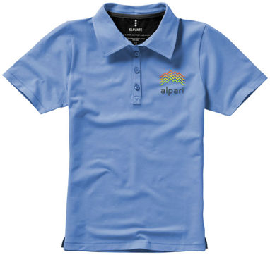 Женская рубашка поло с короткими рукавами Markham, цвет светло-синий  размер XS - 38085400- Фото №3