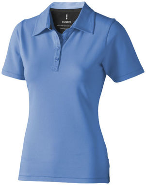 Женская рубашка поло с короткими рукавами Markham, цвет светло-синий  размер XL - 38085404- Фото №1