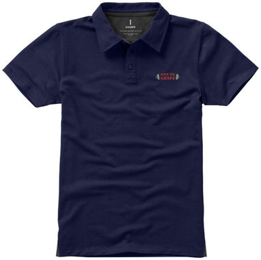 Женская рубашка поло с короткими рукавами Markham, цвет темно-синий  размер XL - 38085494- Фото №3