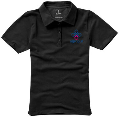 Женская рубашка поло с короткими рукавами Markham, цвет антрацит  размер XS - 38085950- Фото №2