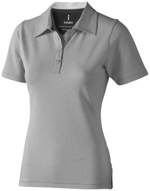 Женская рубашка поло с короткими рукавами Markham, цвет серый меланж  размер M - 38085962- Фото №1