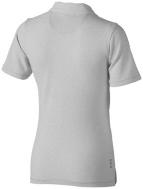 Женская рубашка поло с короткими рукавами Markham, цвет серый меланж  размер M - 38085962- Фото №5