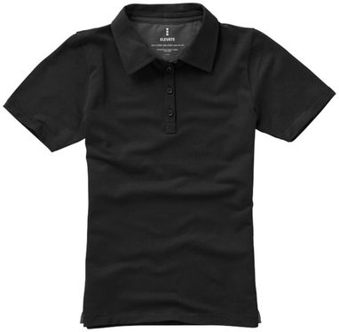 Жіноча сорочка поло з короткими рукавами Markham, колір суцільний чорний  розмір XXL - 38085995- Фото №4
