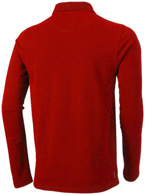 Рубашка поло с длинными рукавами Oakville, цвет красный  размер XS - 38086250- Фото №5