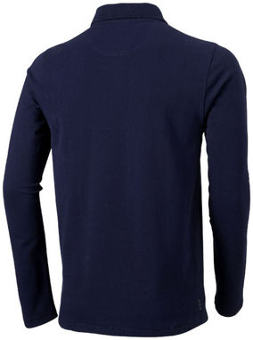 Рубашка поло с длинными рукавами Oakville, цвет темно-синий  размер XL - 38086494- Фото №5