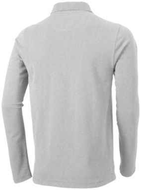 Рубашка поло с длинными рукавами Oakville, цвет серый меланж  размер XS - 38086960- Фото №5