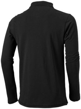 Рубашка поло с длинными рукавами Oakville, цвет сплошной черный  размер XS - 38086990- Фото №5
