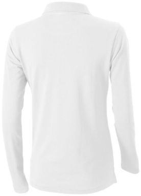 Женская рубашка поло с длинными рукавами Oakville, цвет белый  размер XS - 38087010- Фото №5