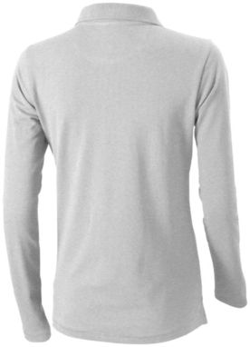 Женская рубашка поло с длинными рукавами Oakville, цвет серый меланж  размер XS - 38087960- Фото №5