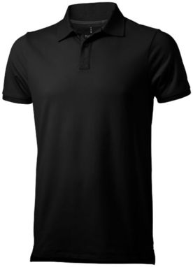 Рубашка поло с короткими рукавами Yukon, цвет сплошной черный - 38088994- Фото №1