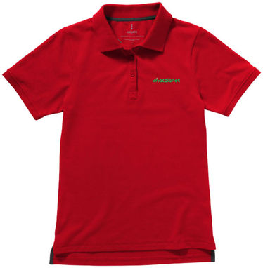 Женская рубашка поло с короткими рукавами Yukon, цвет красный - 38089251- Фото №3
