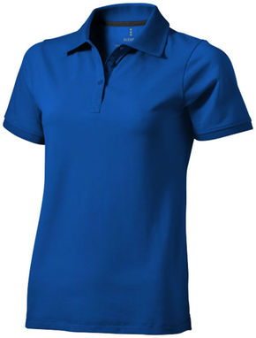 Женская рубашка поло с короткими рукавами Yukon, цвет синий  размер XS - 38089440- Фото №1