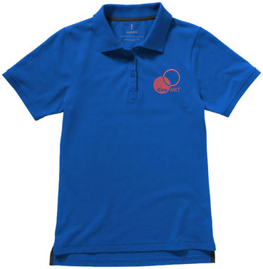 Женская рубашка поло с короткими рукавами Yukon, цвет синий  размер XS - 38089440- Фото №3